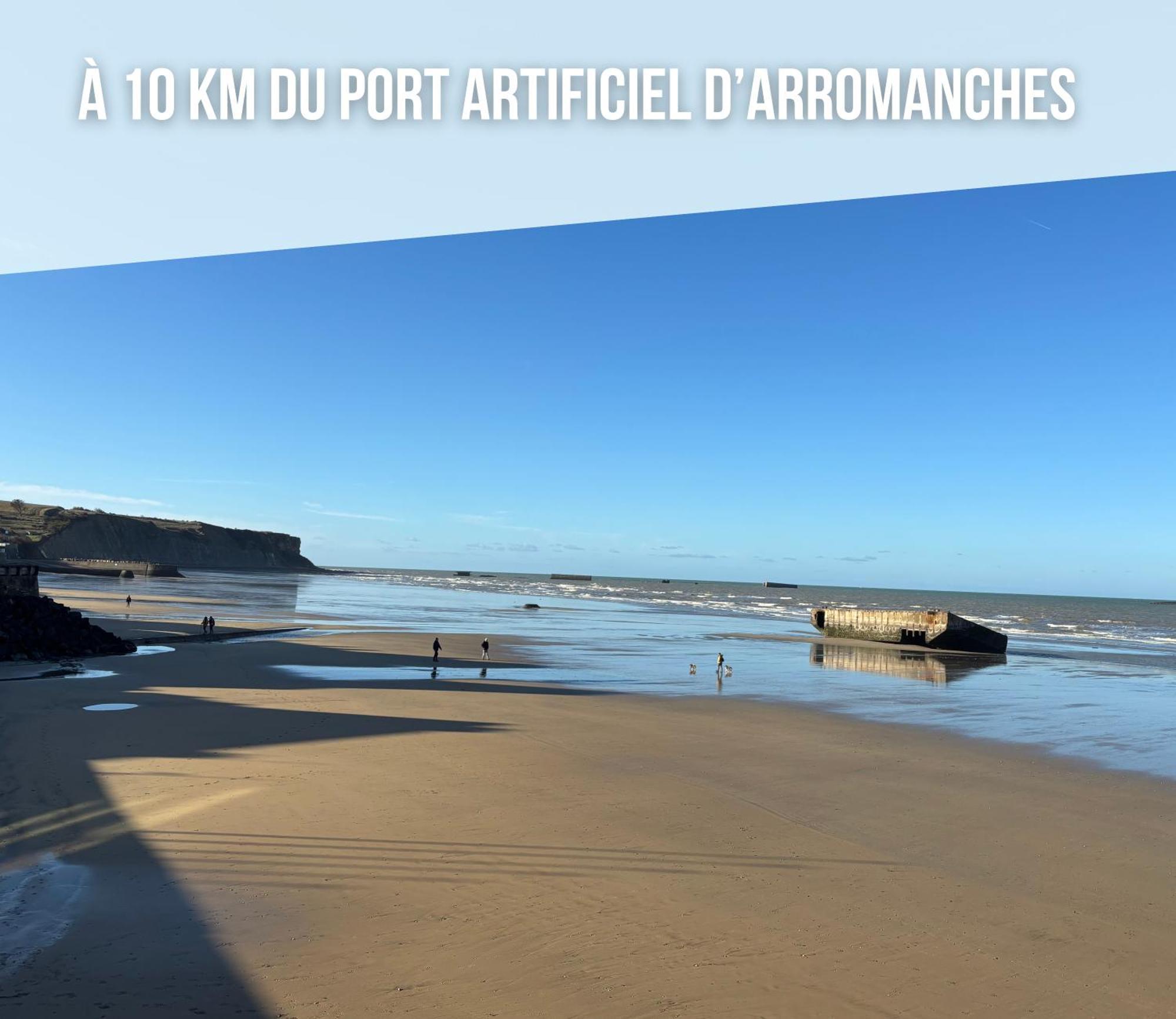Nid De Pie Grand Duplex Lumineux Cadre Verdoyant Calme A 5 Mn De La Mer Pres Port En Bessin, Bayeux, Omaha Beach, Commes Exterior foto